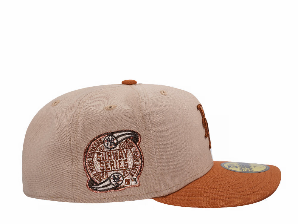New Era New York Mets Subway Series Pumpkin Spice Edition Pre Curved 59Fifty Fitted Hat