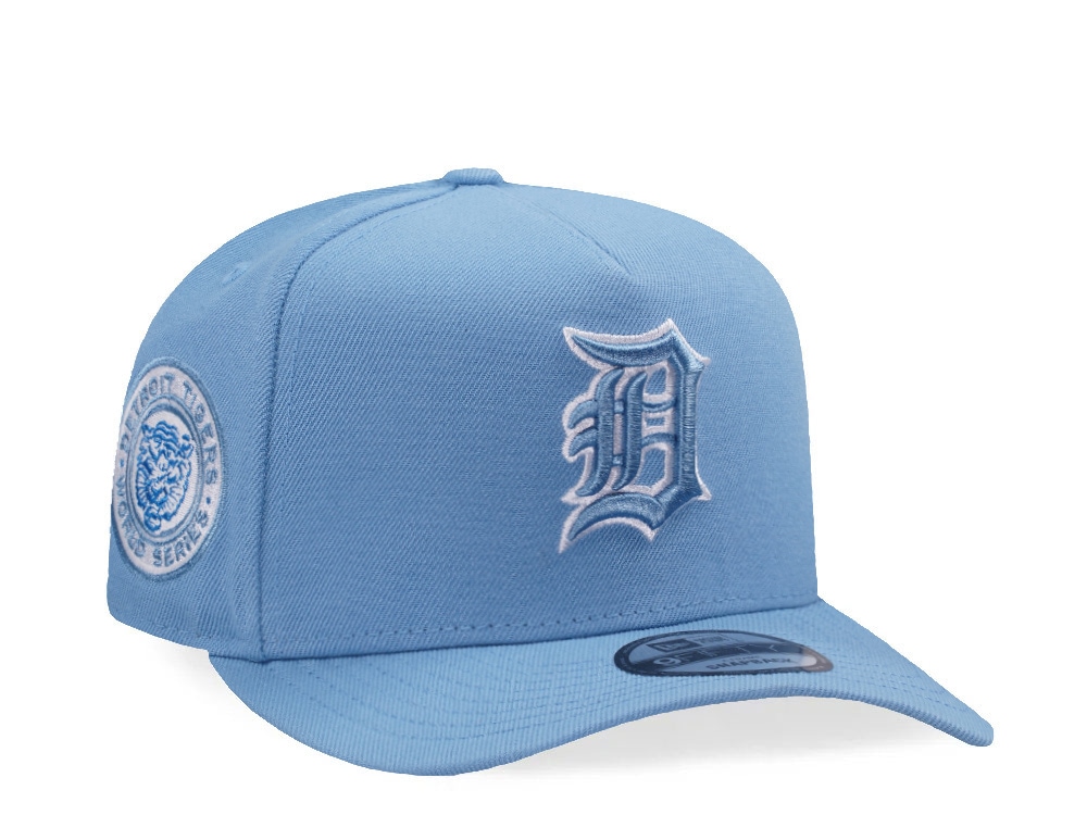 New Era Detroit Tigers World Series 1968 Sky Blue Prime Edition 9Fifty A Frame Snapback Hat