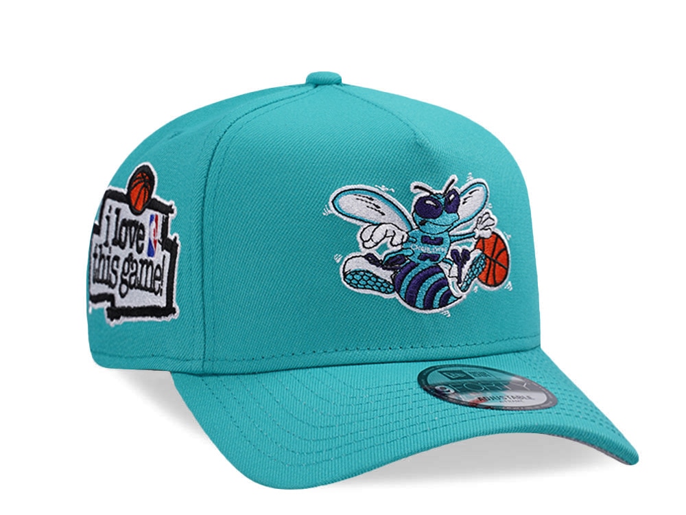 New Era Charlotte Hornets Love this Game Teal Prime Edition 9Forty A Frame Snapback Hat