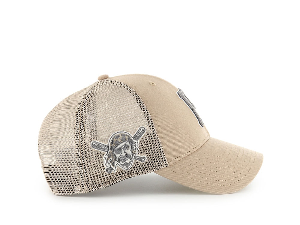47Brand Pittsburgh Pirates Khaki Branson Edition Trucker MVP Snapback Hat
