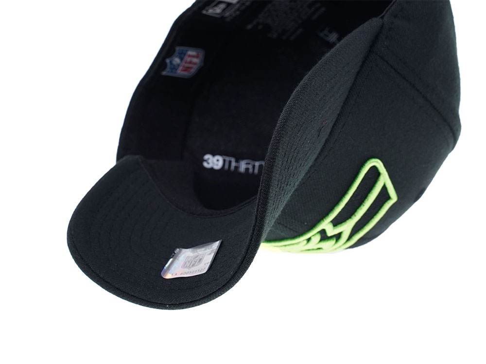 New Era Seattle Seahawks Curved Black Editon 39Thirty Stretch Hat