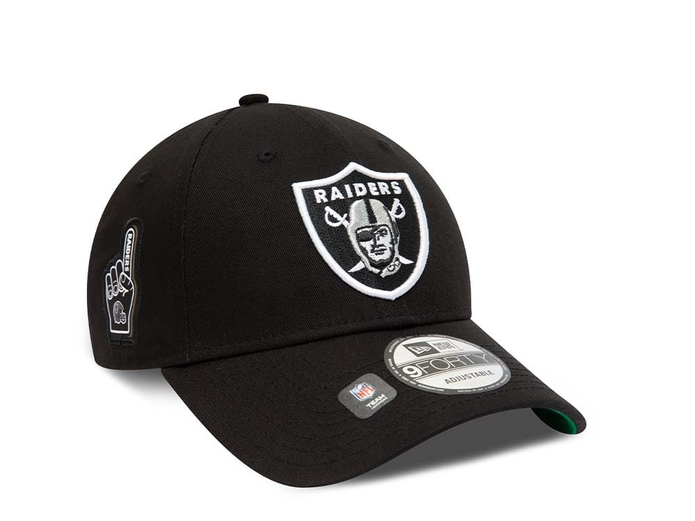 New Era Las Vegas Raiders Team Side Patch 9Forty Strapback Hat