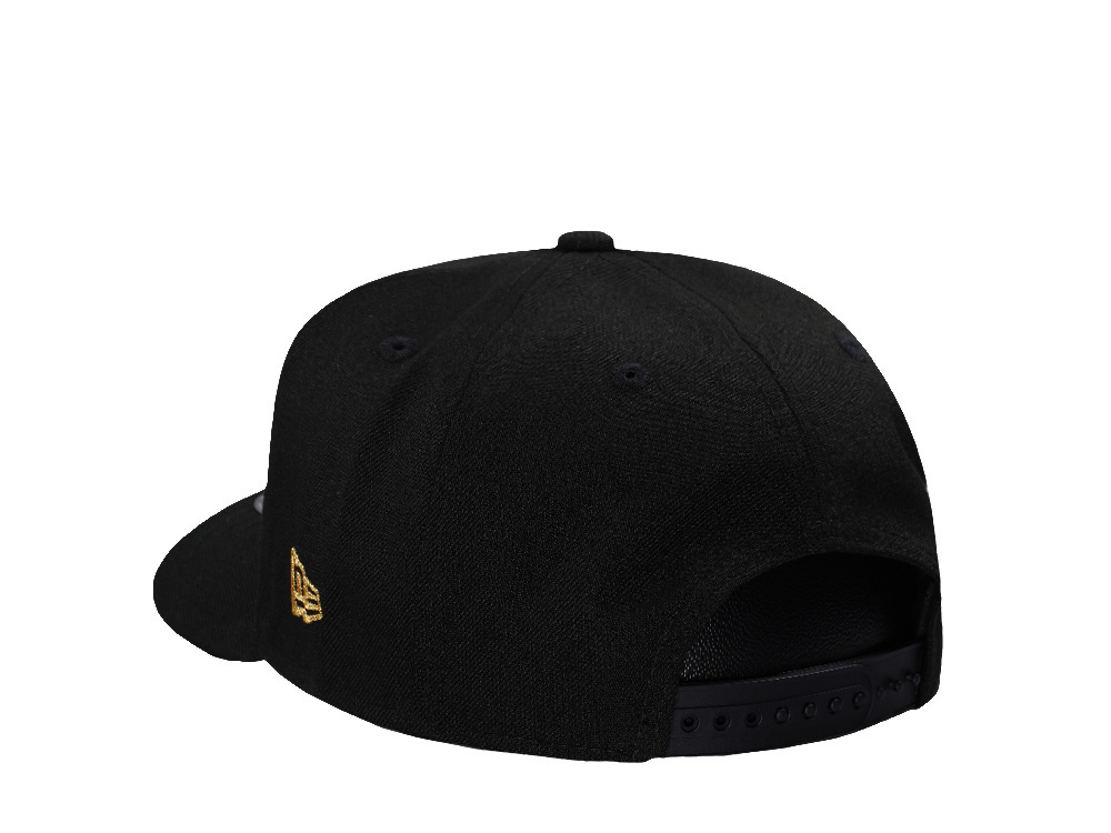 New Era Chicago Bulls Black and Gold 9Fifty A Frame Snapback Hat