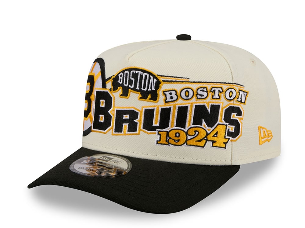 New Era Boston Bruins Classic Logo Two Tone Edition 9Fifty A Frame Snapback Hat