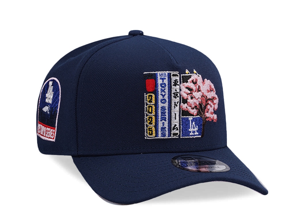 New Era Los Angeles Dodgers Tokyo Series 2025 Ocean Blue Prime Edition 9Forty A Frame Snapback Hat