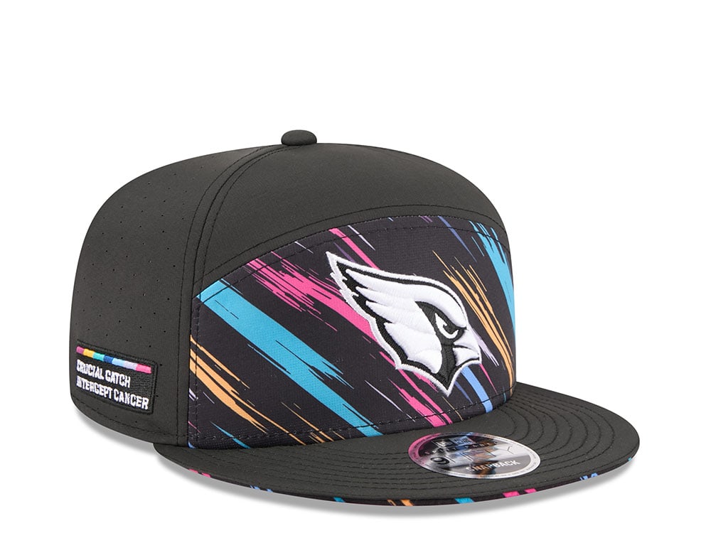 New Era Arizona Cardinals Crucial Catch 2026 Black Edition 9Fifty Split Panel Snapback Hat