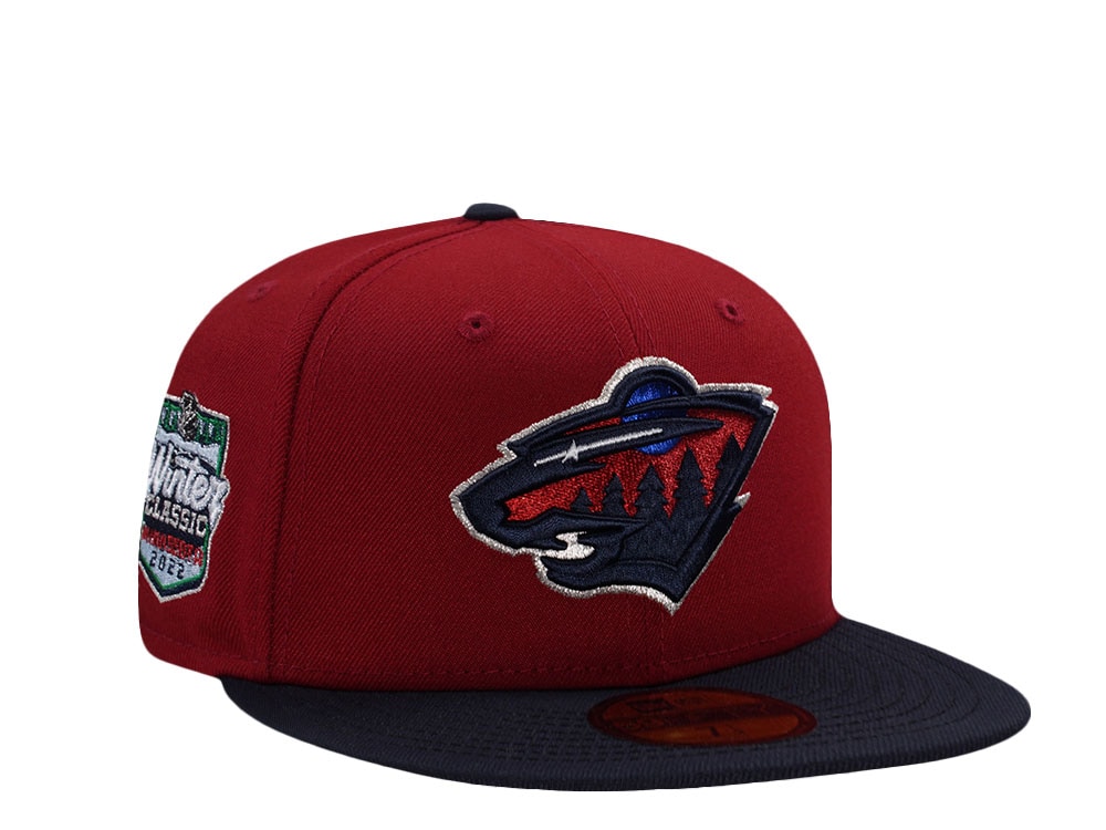 New Era Minnesota Wild Winter Classic 2022 Red Two Tone Edition 59Fifty Fitted Hat