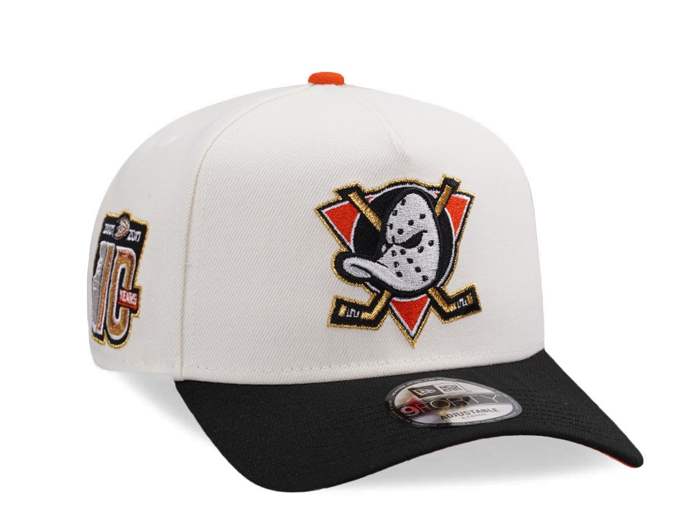 New Era Anaheim Ducks 10th Anniversary Chrome Two Tone Edition 9Forty A Frame Snapback Hat