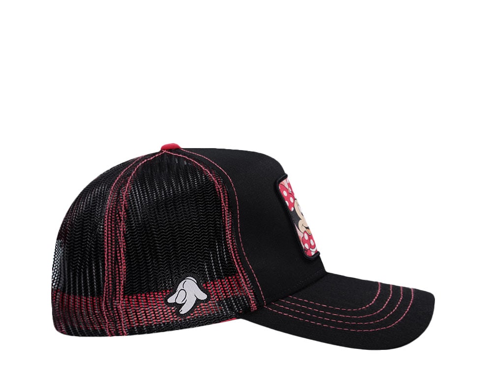 Capslab Disney Mickey and Friends Minnie Black Pink Edition Trucker Snapback Hat