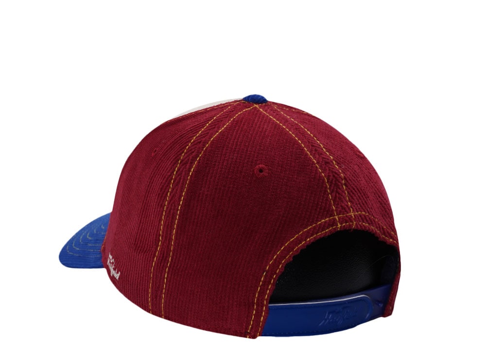Hatfield American Racer Corduroy White Blue Snapback Hat