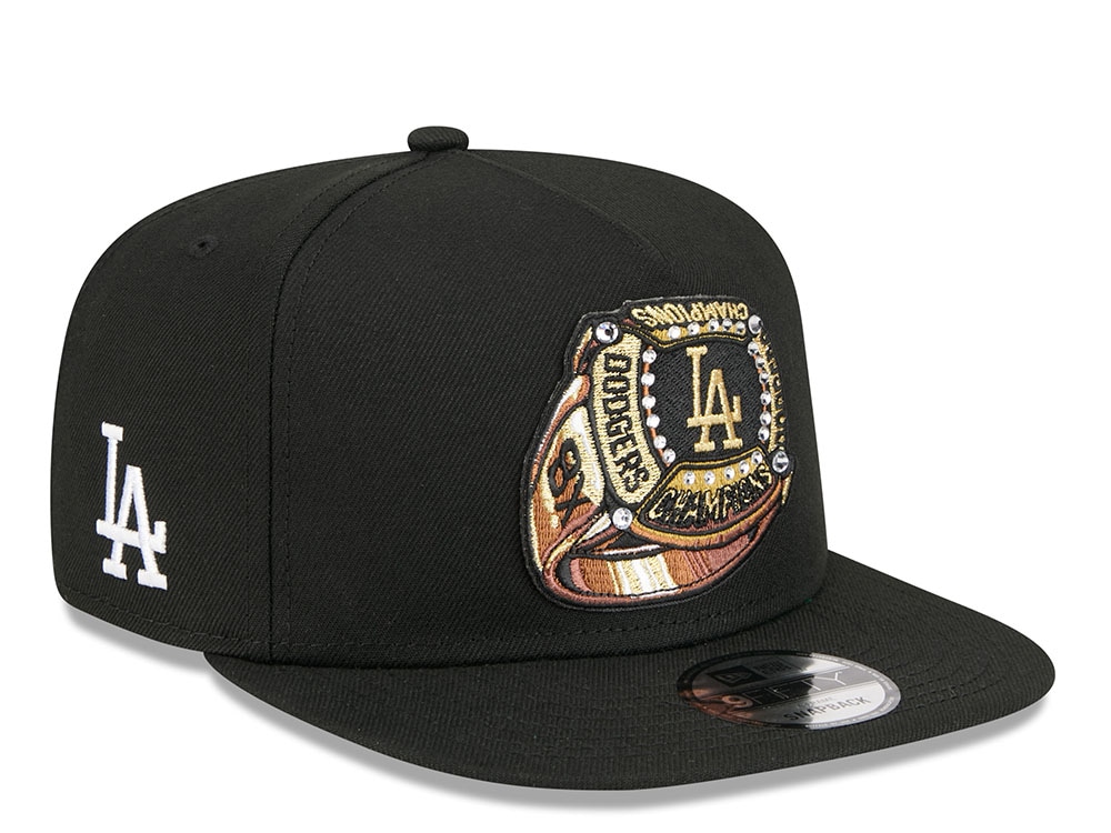 New Era Los Angeles Dodgers Championship Ring Black Edition 9Fifty A Frame Snapback Hat