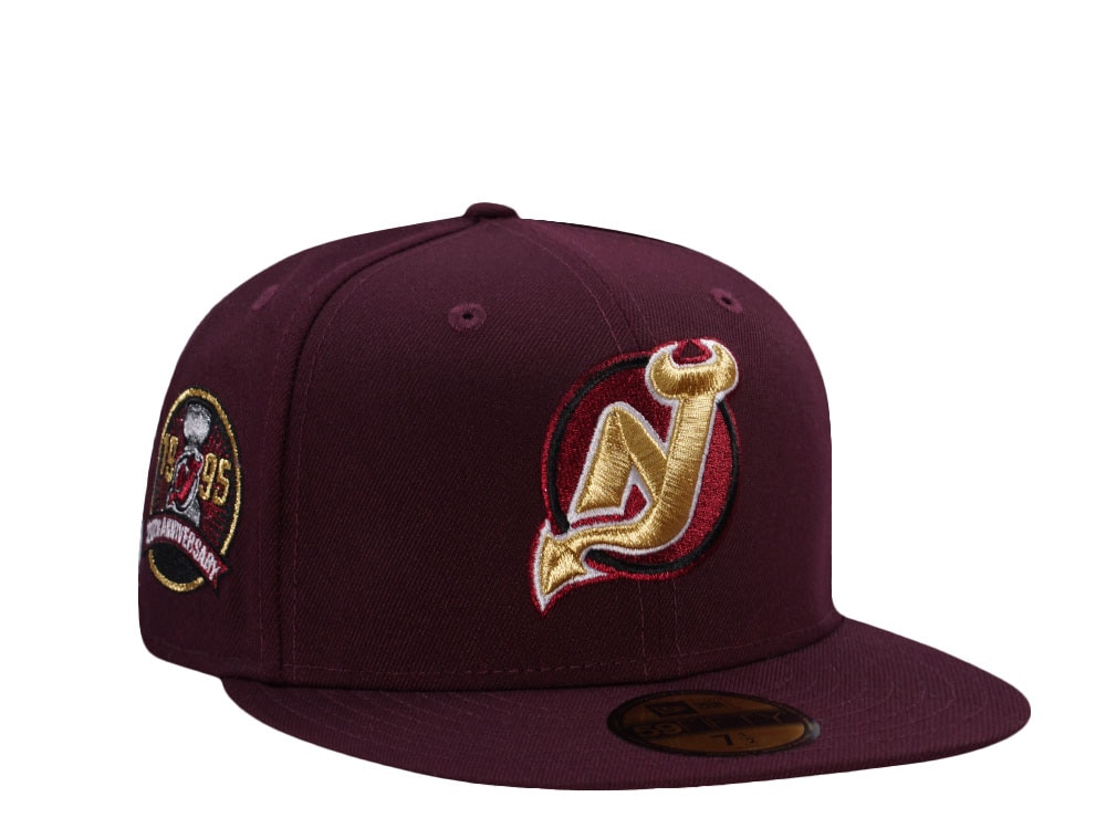 New Era New Jersey Devils 20th Anniversary Maroon Prime Edition 59Fifty Fitted Hat