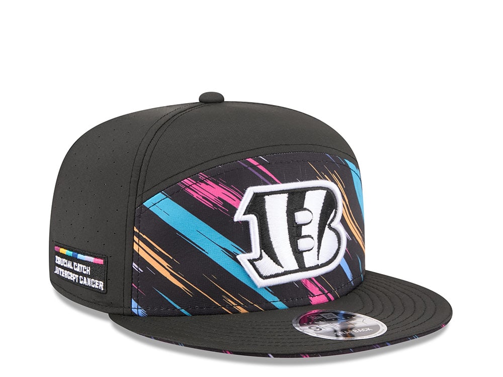 New Era Cincinnati Bengals Crucial Catch 2026 Black Edition 9Fifty Split Panel Snapback Hat
