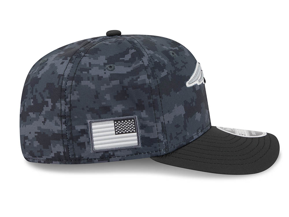 New Era New England Patriots NFL Salute to Service 2026 Digi Camo Black 9Seventy Stretch Snapback Hat