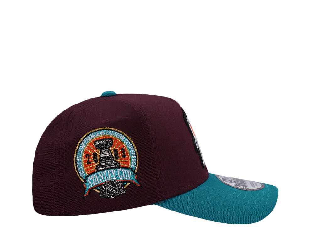 New Era Anaheim Ducks Stanley Cup 2003 Maroon Two Tone Edition 9Forty A Frame Snapback Hat