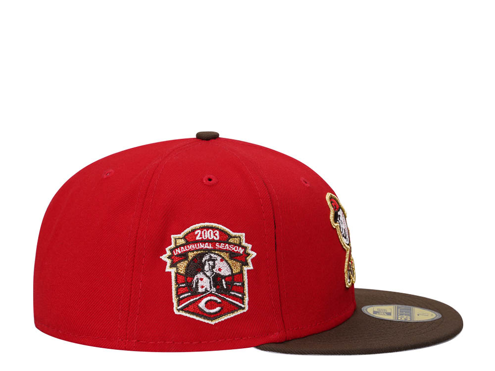 New Era Cincinnati Reds Blue Stone 2003 Great American Ballpark Inaugural Season Undervisor 59fifty Fitted Hat New Era Cincinnati Reds Blue Stone 2003 Great American Ballpark Inaugural Season Undervisor 59fifty Fitted Hat
