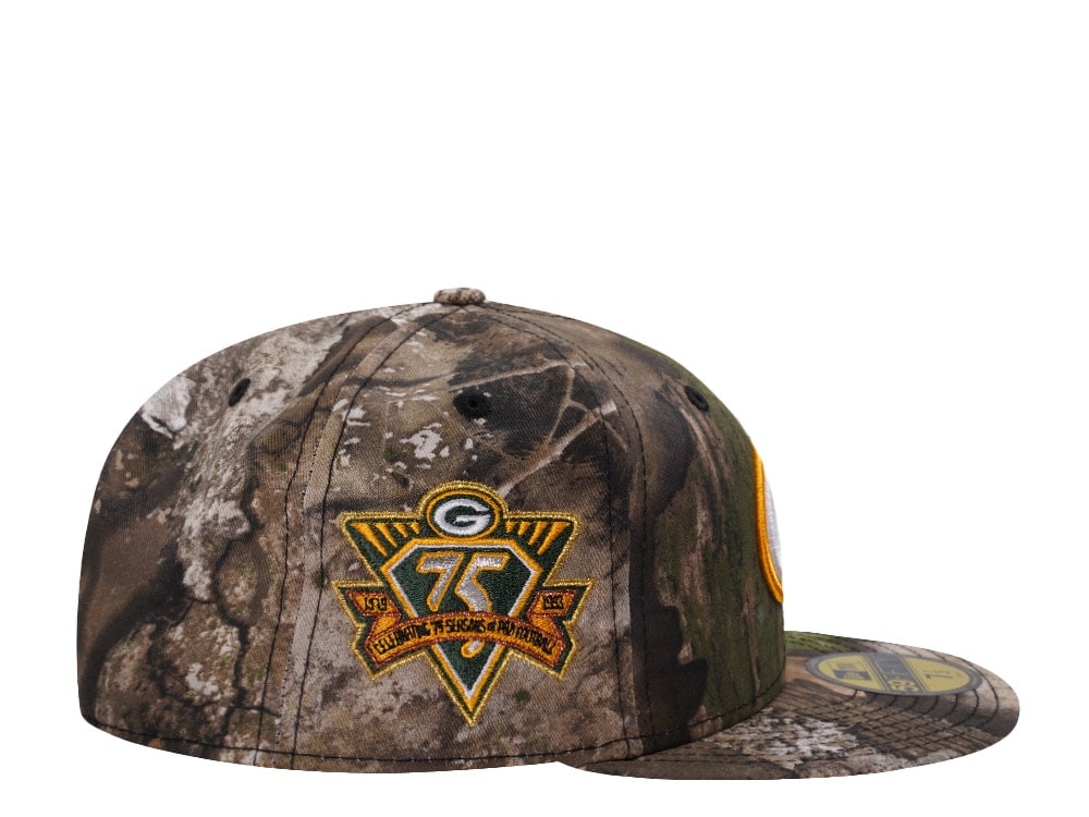 New Era Green Bay Packers 75th Anniversary Realtree APX Prime Edition 59Fifty Fitted Hat