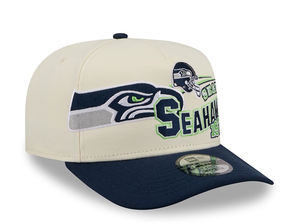 New Era Seattle Seahawks 1976 Classic Chrome Edition 9Fifty A Frame Snapback Hat