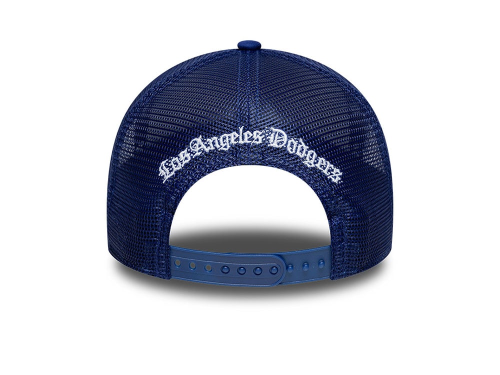 New Era Los Angeles Dodgers Wordmark Blue Prime Edition 9Forty A Frame Trucker Snapback Hat