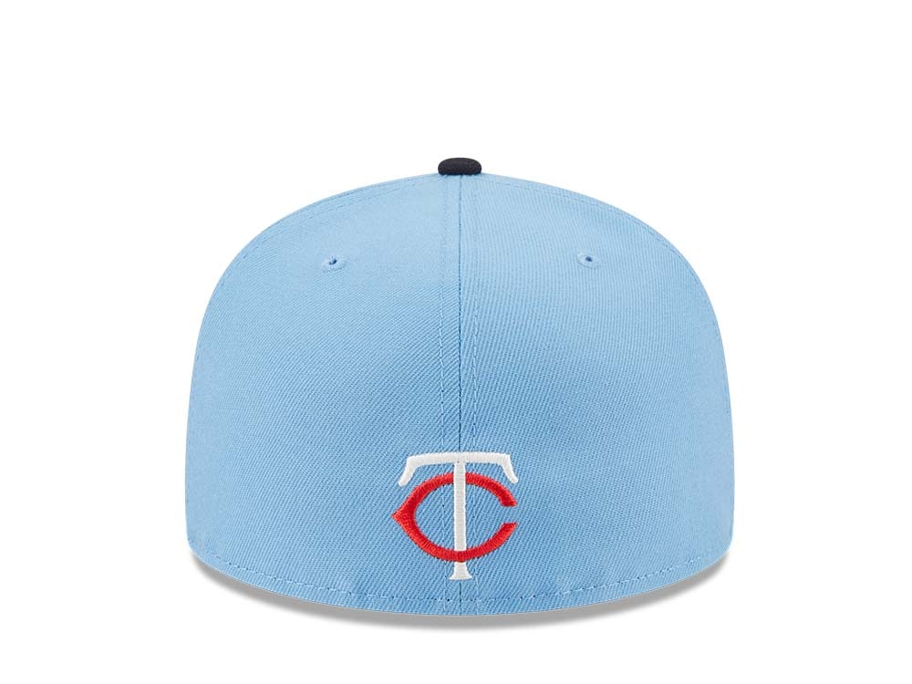 New Era Minnesota Twins Powder Blues Sky Throwback Two Tone Edition 59Fifty Fitted Hat