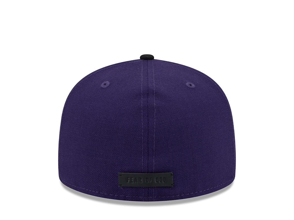 New Era Colorado Rockies Fear of God Purple Essentials Classic Edition 59Fifty Fitted Hat