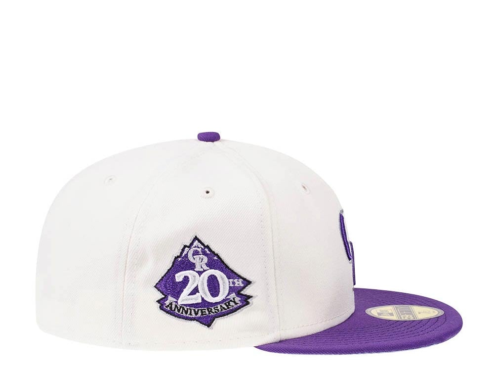 New Era Colorado Rockies 20th Anniversary Cream Two Tone Edition 59Fifty Fitted Hat