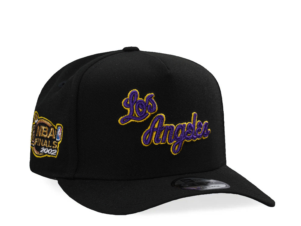 New Era Los Angeles Lakers Finals 2002 Black Prime Edition 9Fifty A Frame Snapback Hat