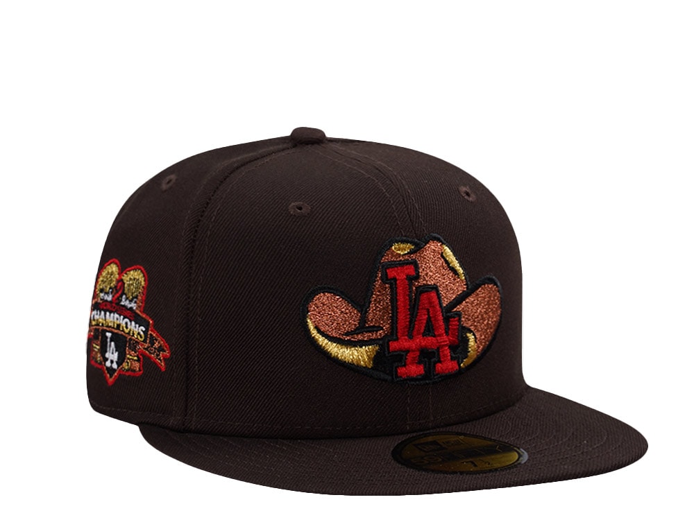 New Era Los Angeles Dodgers Back to Back Champions Burnt Wood Prime Edition 59Fifty Fitted Hat