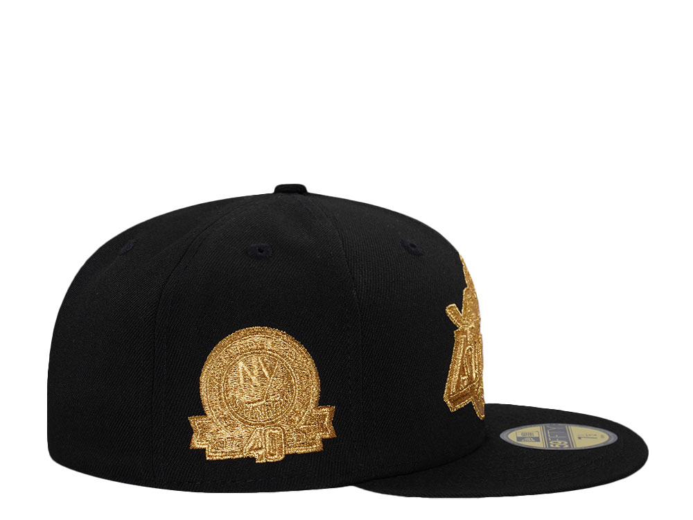 New Era New York Islanders 40th Anniversary 24K Black Prime Edition 59Fifty Fitted Hat