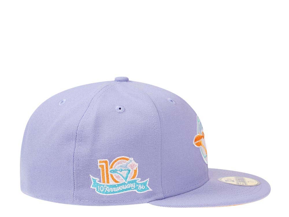 New Era Toronto Blue Jays 10th Anniversary Lavender Mango Prime Edition 59Fifty Fitted Hat