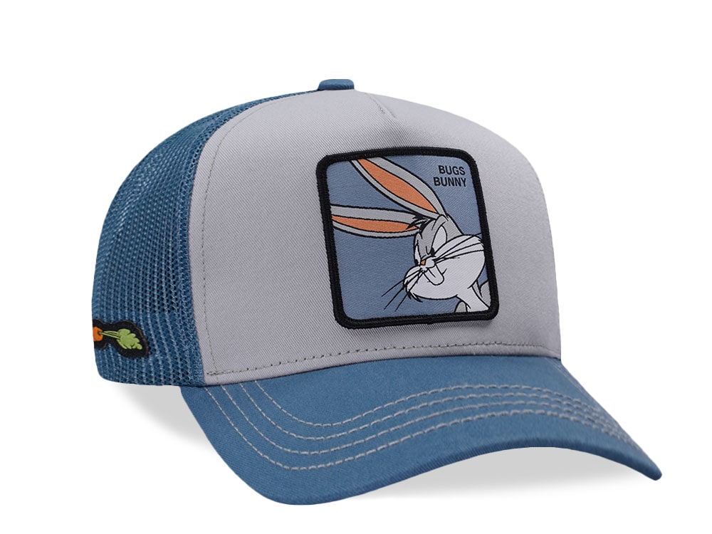 Capslab Looney Tunes Bugs Bunny Gray Trucker Snapback Hat