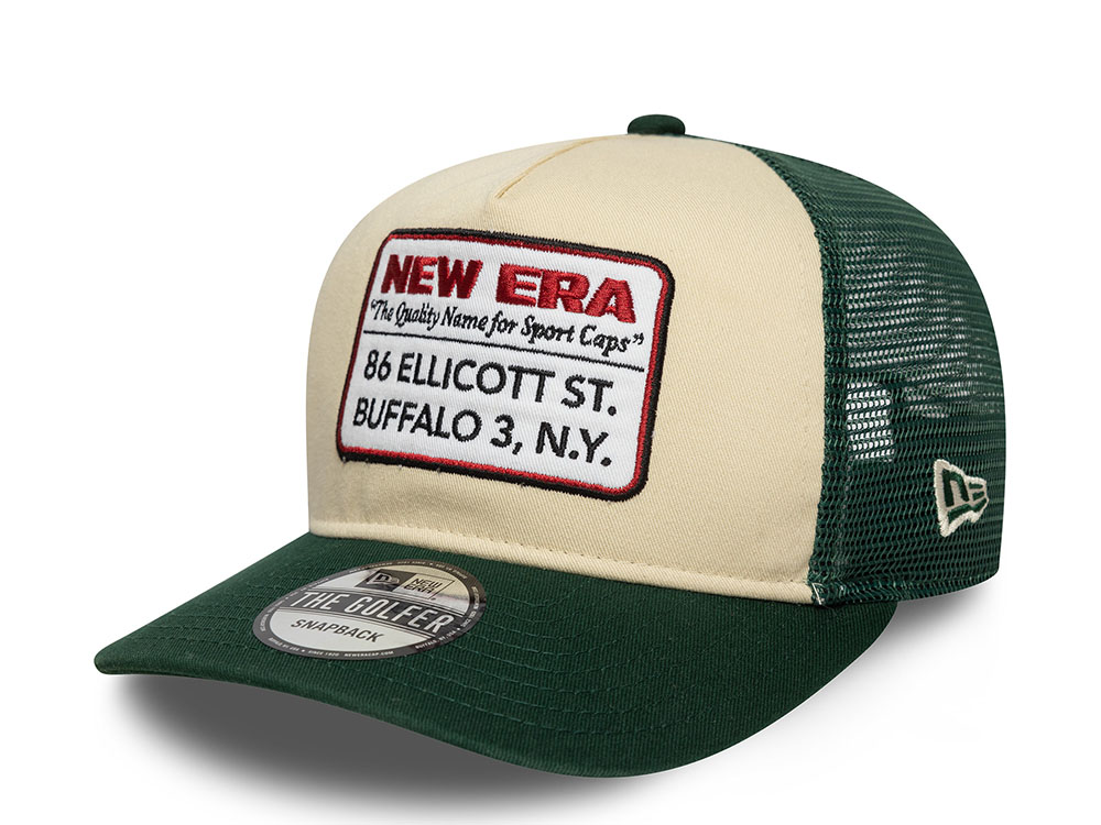 New Era Patch Green Two Tone 19Twenty Trucker Snapback Cap