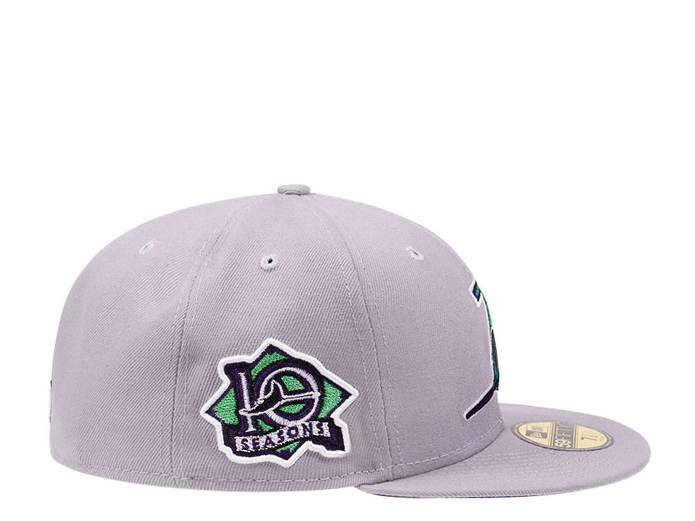 New Era Tampa Bay Rays 10 Seasons Gray and Purple Edition 59Fifty Fitted Hat