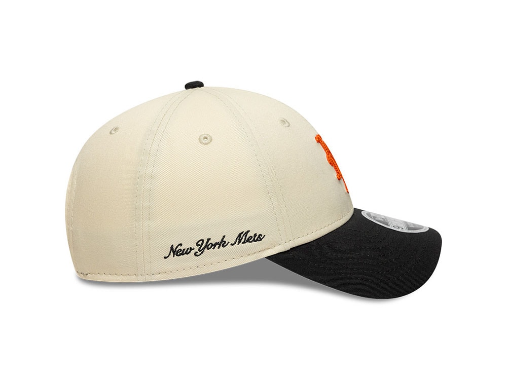 New Era New York Mets Side Script Two Tone 9Forty M Crown Snapback Hat