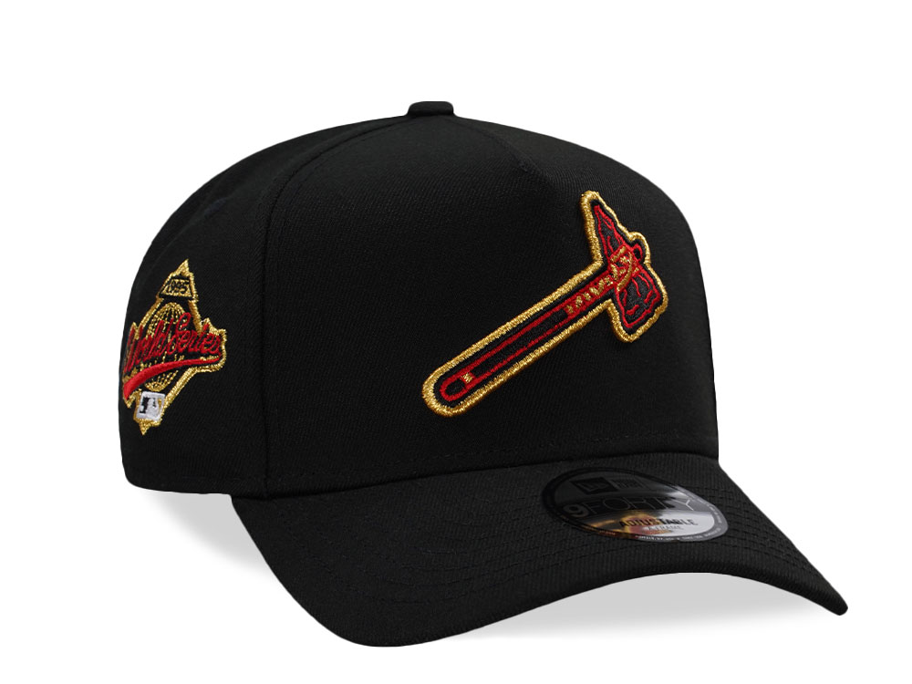 New Era Atlanta Braves World Series 1995 Black Prime Edition 9Forty A Frame Snapback Hat