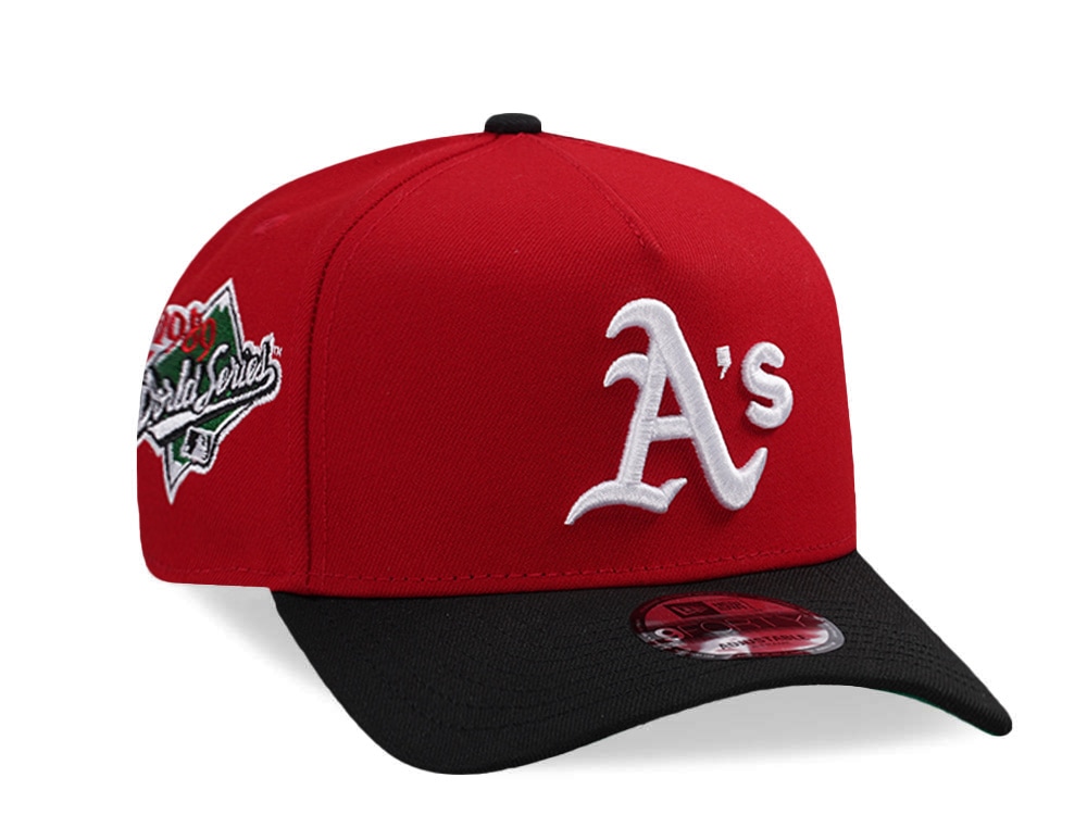 New Era Oakland Athletics World Series 1989 Scarlet Two Tone Edition 9Forty A Frame Snapback Hat