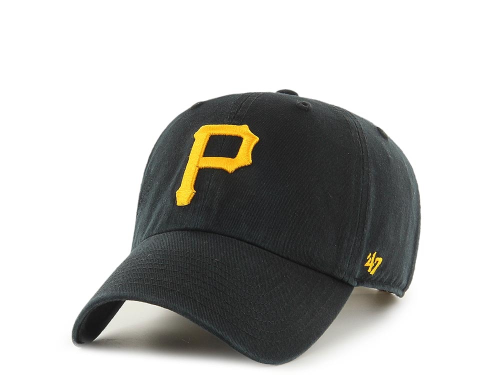 47Brand Pittsburgh Pirates Black Clean up Strapback Hat