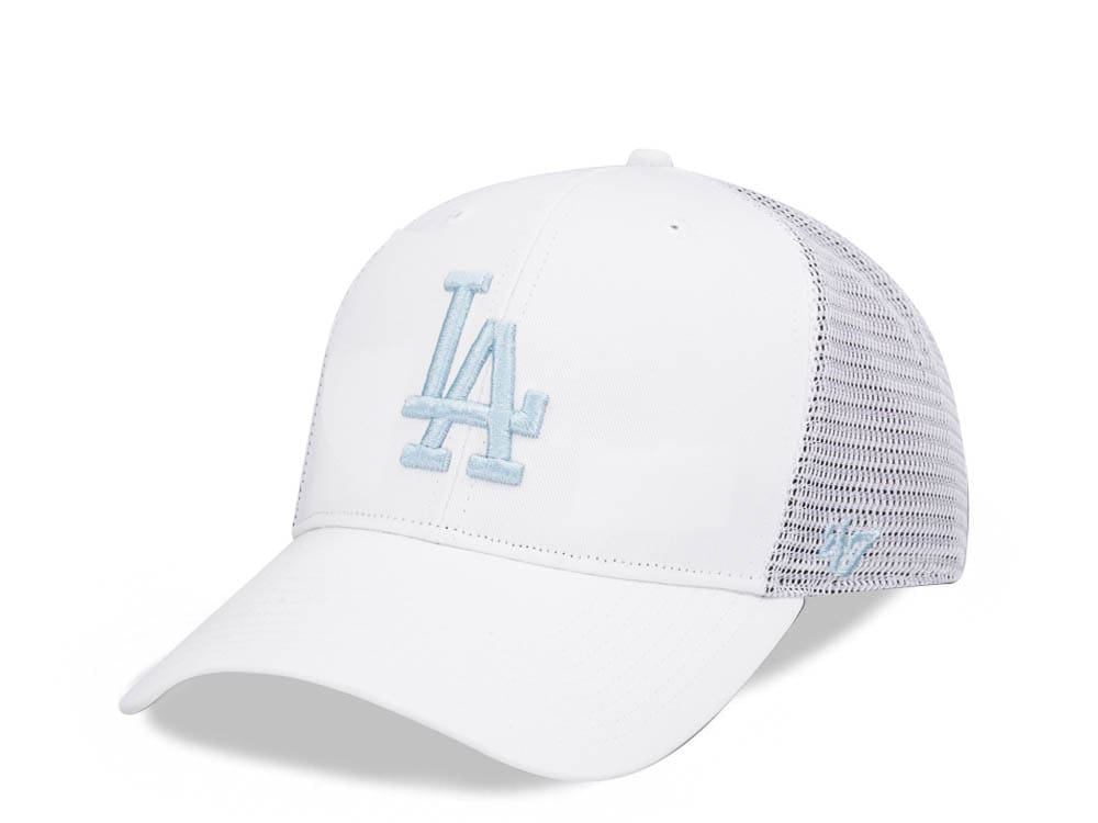 47Brand Los Angeles Dodgers White Branson MVP Trucker Snapback Hat