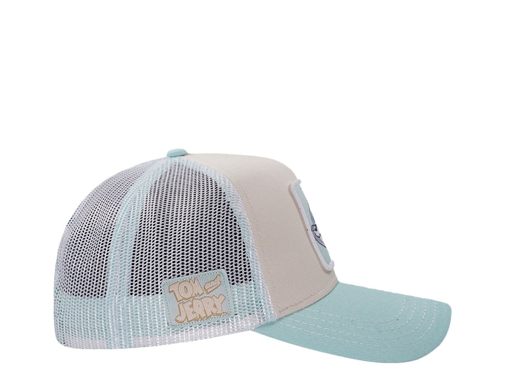 Capslab Tom and Jerry Beige Trucker Snapback Hat