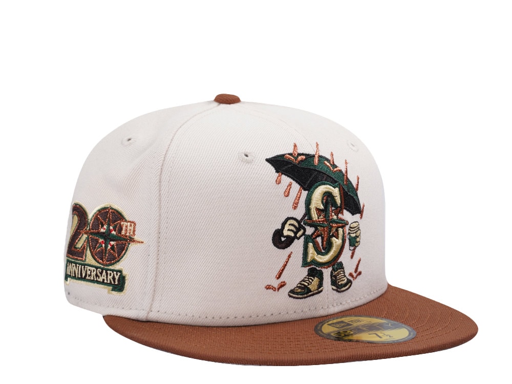 New Era Seattle Mariners 20th Anniversary Cream Two Tone Edition 59Fifty Fitted Hat