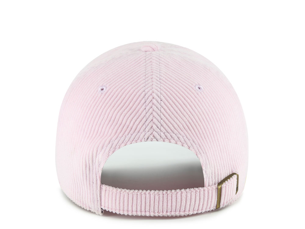 47 Brand New York Yankees Corduroy Pink Base Runner Clean Up Strapback Hat