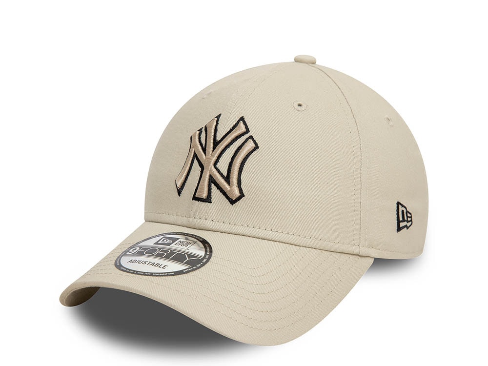 New Era New York Yankees Team Outline White 9Forty Strapback Hat