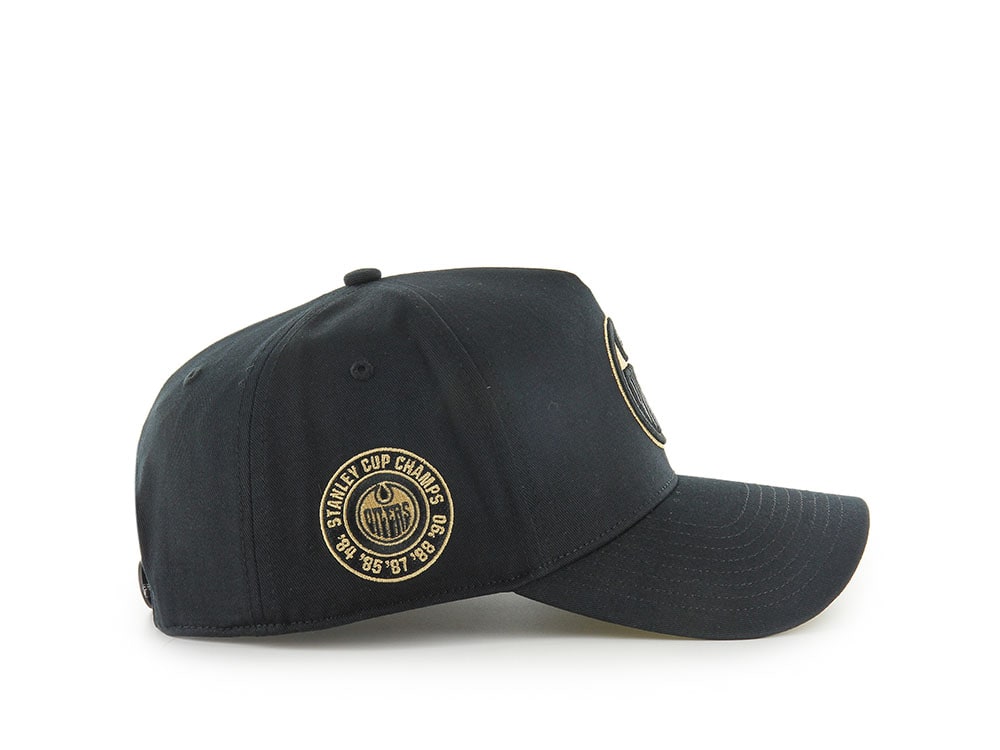 47Brand Edmonton Oilers Vintage Stanley Black Sure Shot Edition MVP Snapback Hat