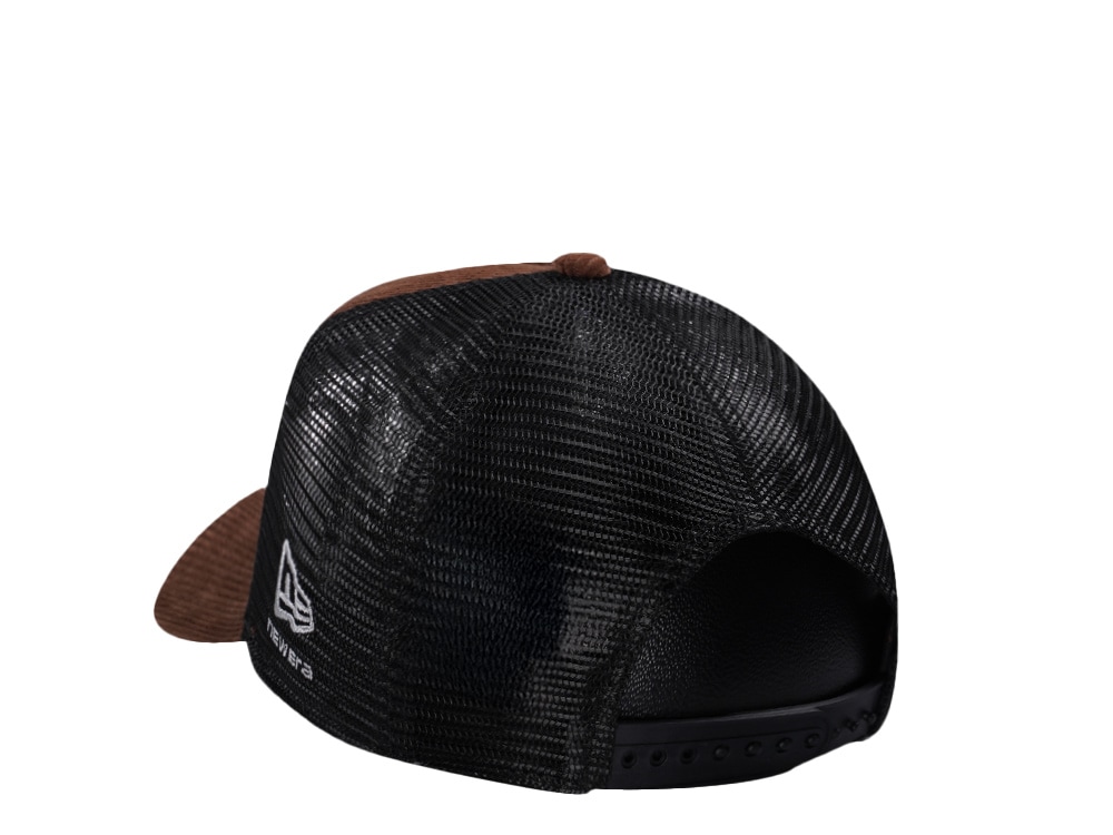 New Era Red Bull Racing Corduroy Brown 9Forty A Frame Trucker Snapback Hat