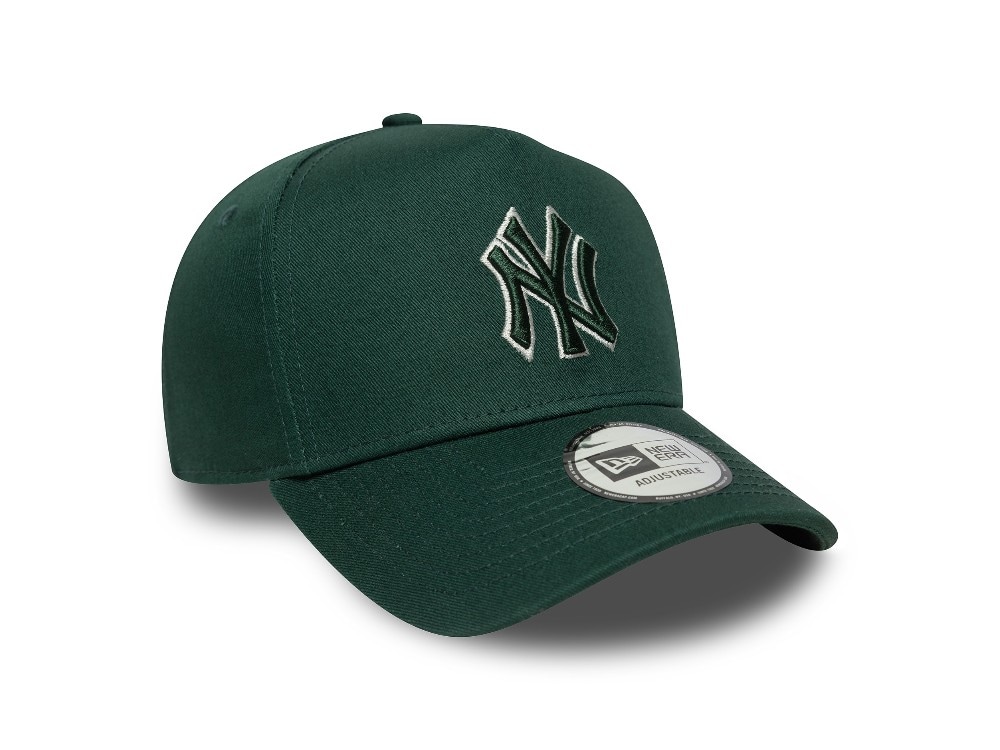New Era New York Yankees Team Outline Dark Green 9Forty A Frame Snapback Hat
