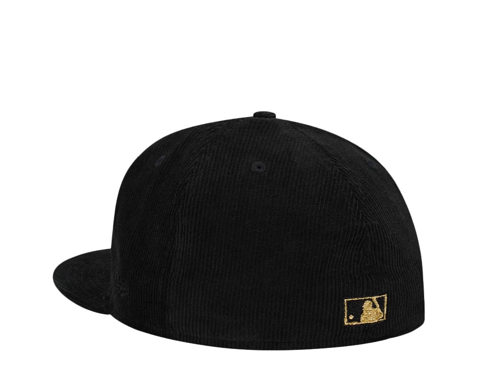 New Era Chicago Cubs All Star Game 1990 Corduroy Black Gold Edition 59Fifty Fitted Hat