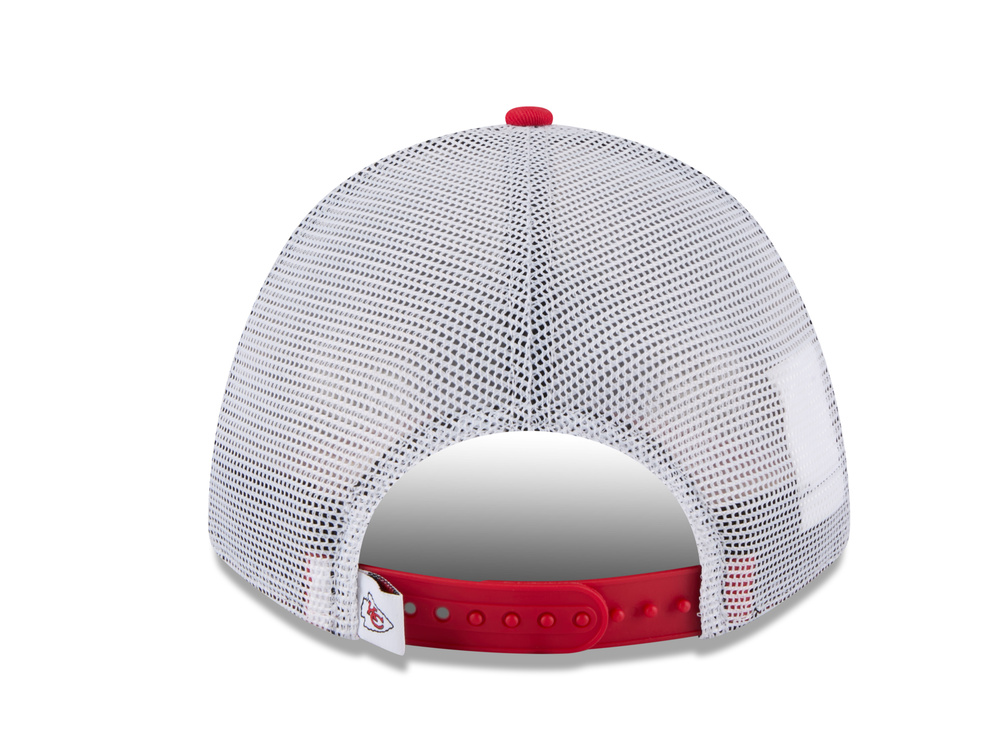 New Era Kansas City Chiefs Official Team Color Edition 9Forty M Crown A Frame Trucker Snapback Hat