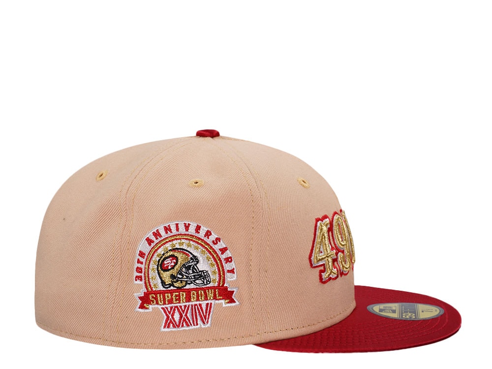 New Era San Francisco 49ers 30th Anniversary Satin Edition Khaki 59Fifty Fitted Hat
