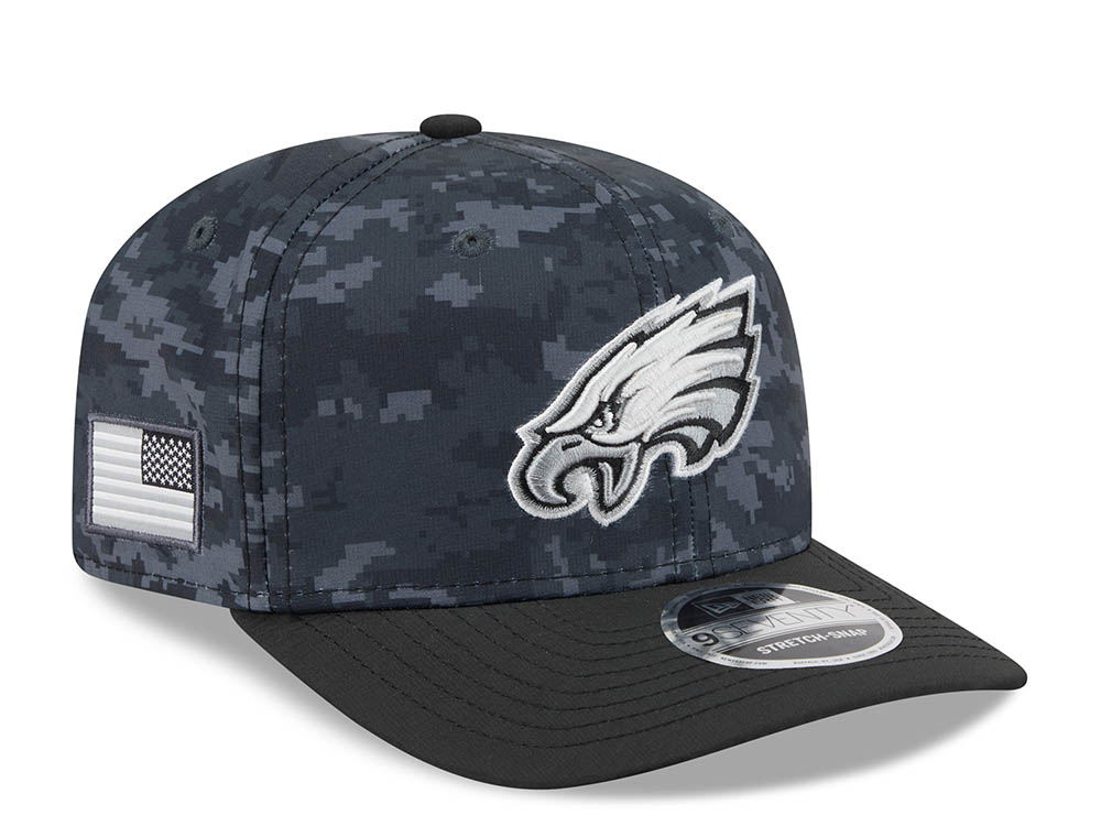 New Era Philadelphia Eagles NFL Salute to Service 2026 Digi Camo Black 9Seventy Stretch Snapback Hat