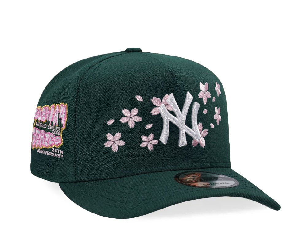 New Era New York Yankees Subway Series Sakura Dark Green Prime Edition 9Fifty A Frame Snapback Hat